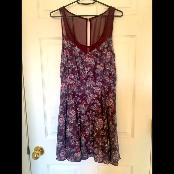 kimchi blue purple floral dress Urban Outfitters